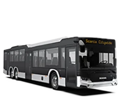 Biały / czarny Scania Citywide, autobus miejski